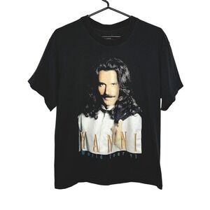 Vintage Yanni World Tour 93 T Shirt Giant Tag XL Black Single Stitch USA Made